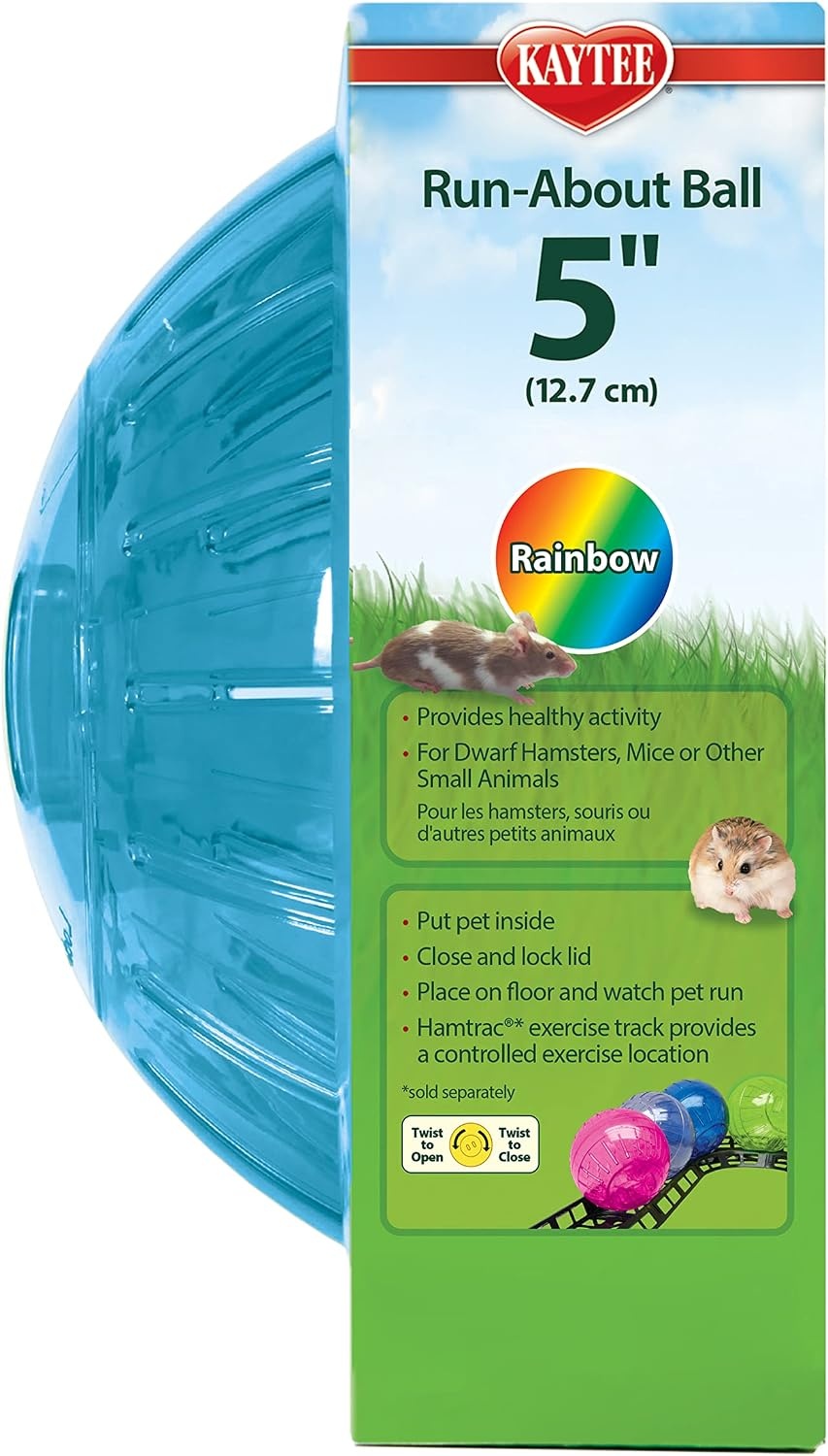 image:imageKaytee 115 Clear RunAbout Exercise Ball for Hamster amp Gerbil PetsAssorted