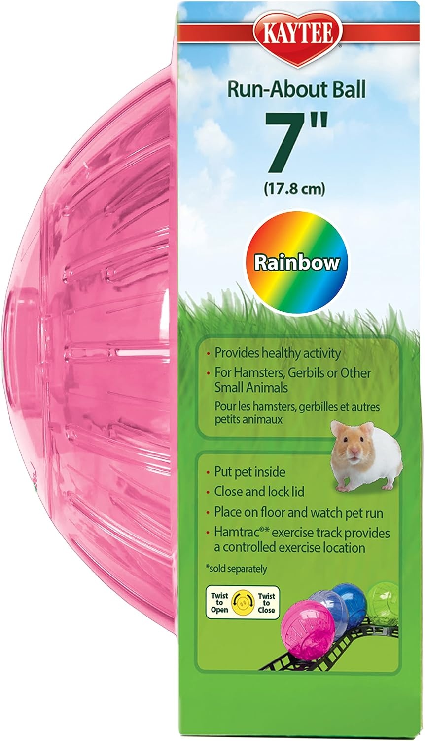 image:imageKaytee 115 Clear RunAbout Exercise Ball for Hamster amp Gerbil PetsAssorted