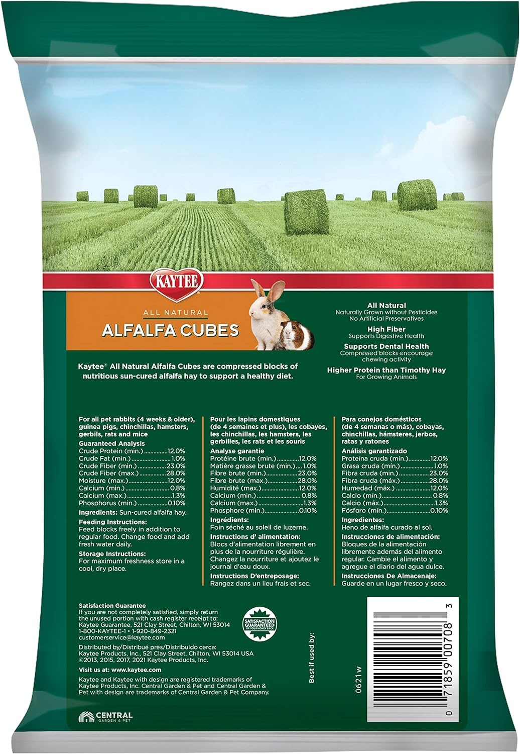 image:imageKaytee Alfalfa Cubes for Rabbits and Guinea Pigs 15 Oz15 Ounce Pack of 1