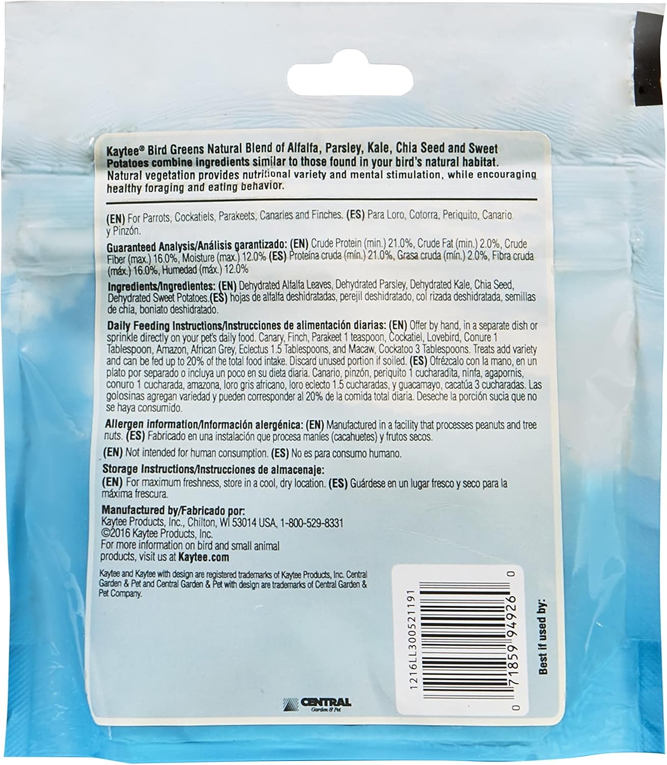 image:imageKaytee Bird Greens Bird Treats for Pet Birds 1 oz1 Ounce Pack of 1