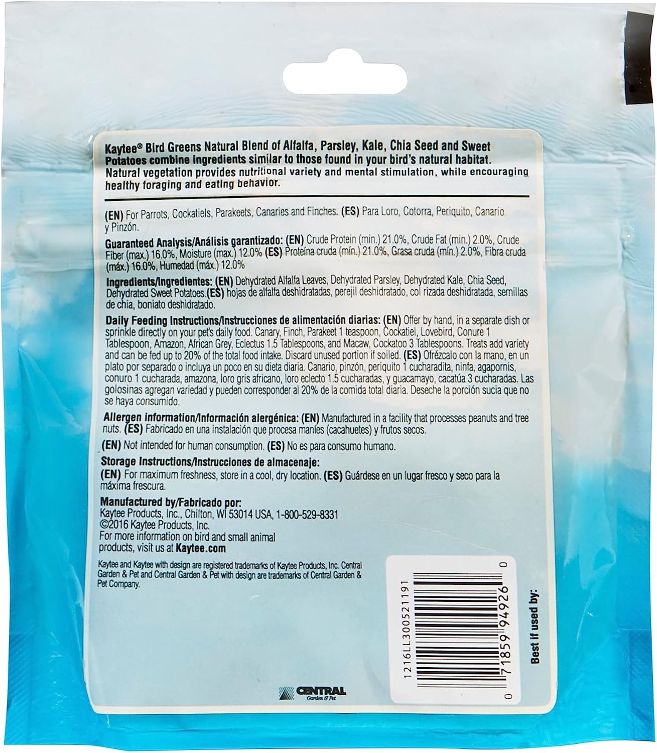image:imageKaytee Bird Greens Bird Treats for Pet Birds 1 oz1 Ounce Pack of 2