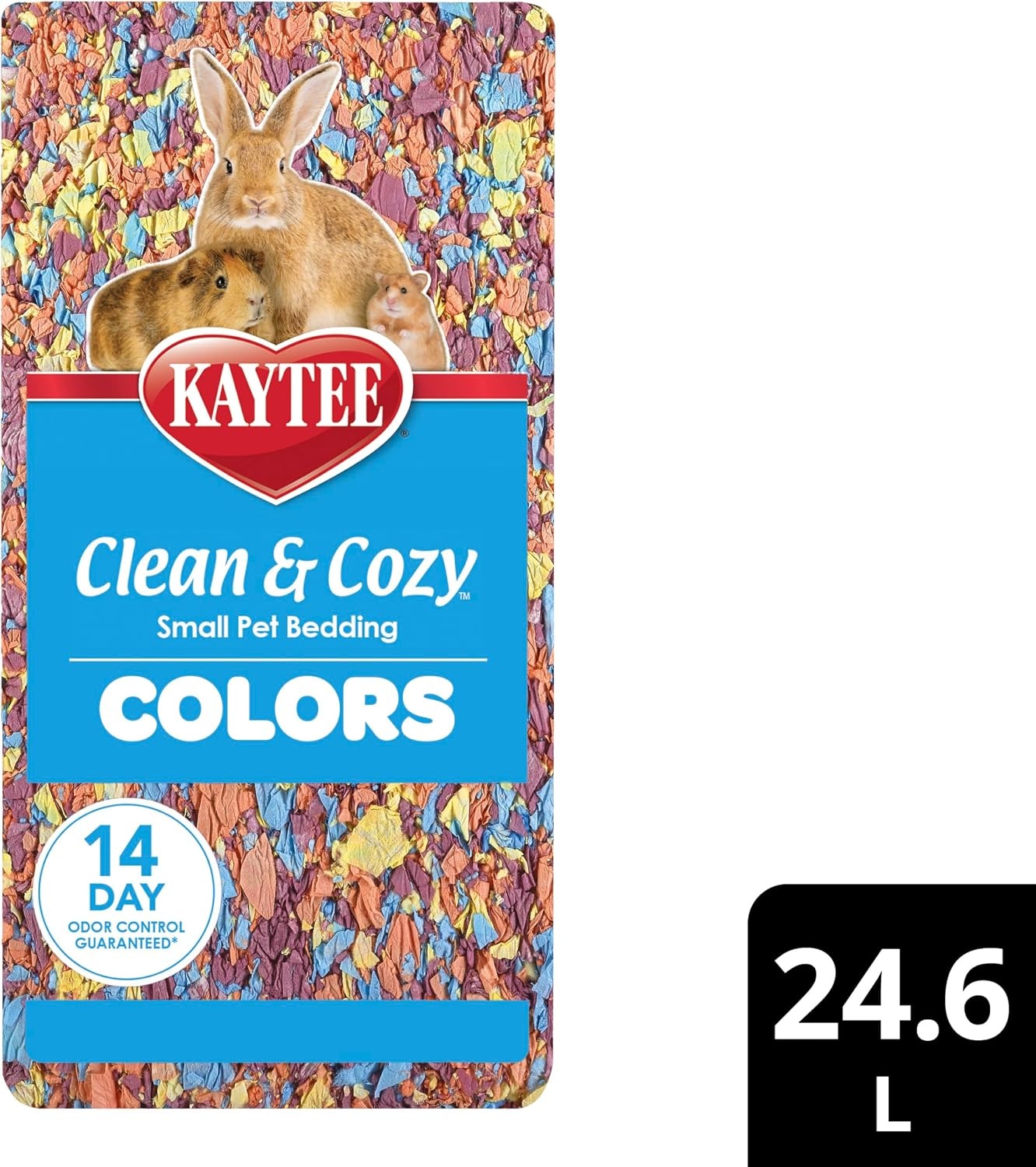 image:imageKaytee Clean amp Cozy Colors Small Animal Bedding with Extreme Odor Control Kaleidoscope 492 LitersKaleidoscope