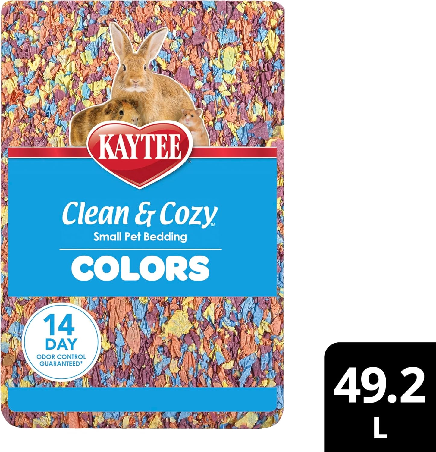 image:imageKaytee Clean amp Cozy Colors Small Animal Bedding with Extreme Odor Control Kaleidoscope 492 LitersKaleidoscope