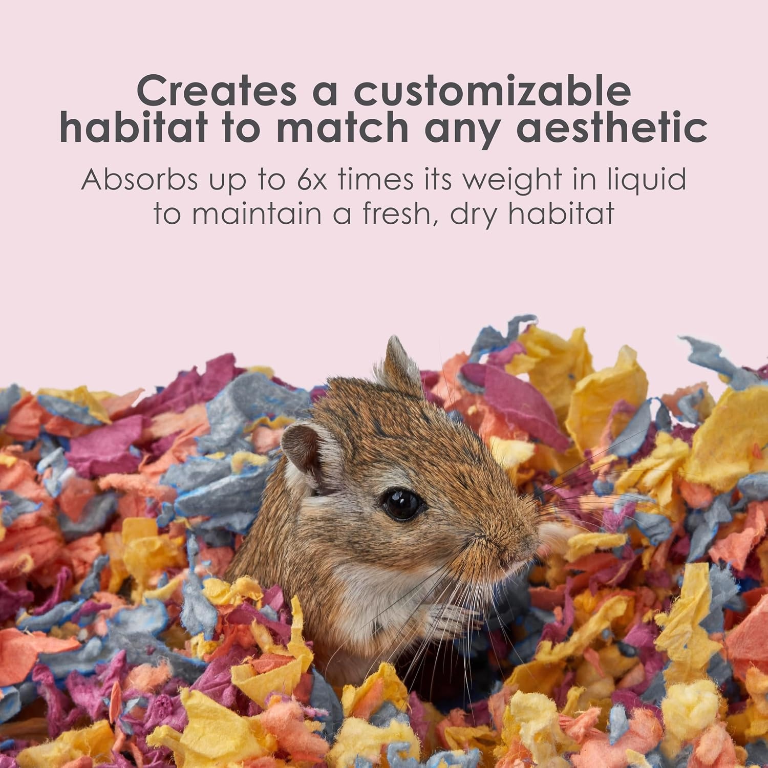image:imageKaytee Clean amp Cozy Colors Small Animal Bedding with Extreme Odor Control Kaleidoscope 492 LitersKaleidoscope
