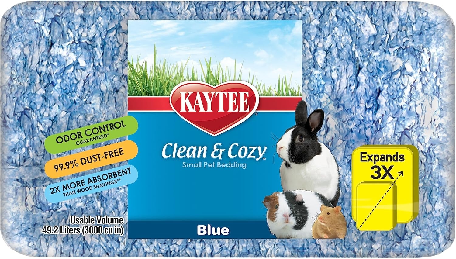 image:imageKaytee Clean amp Cozy Confetti Bedding for Pet Guinea Pigs Rabbits Hamsters Gerbils and Chinchillas 492 LitersBlue