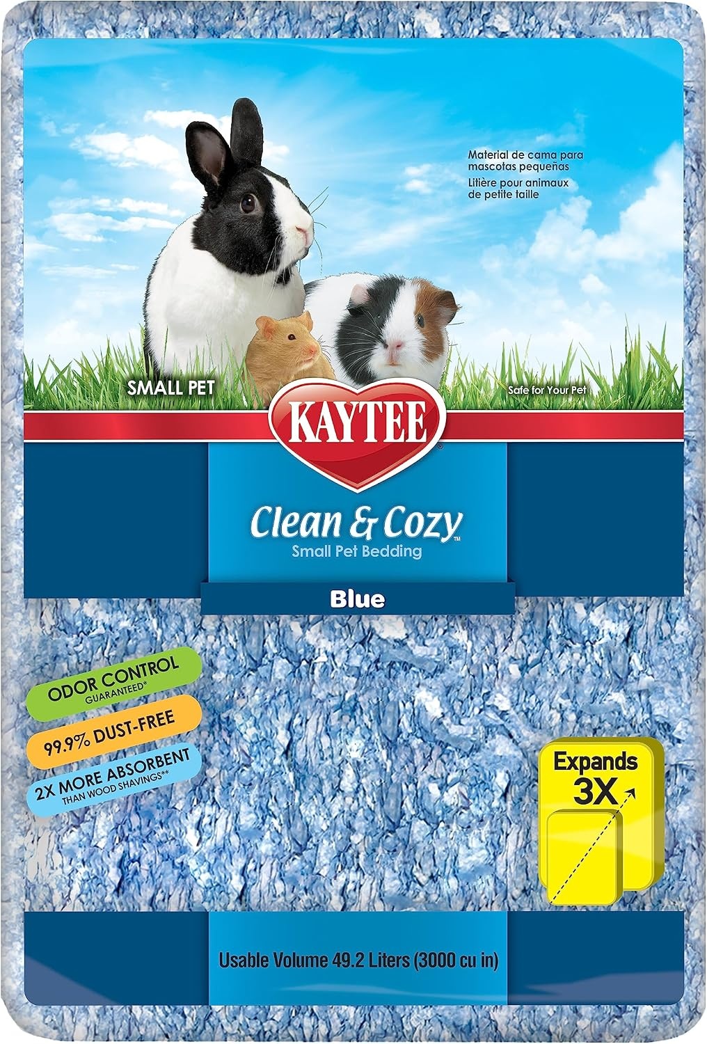 image:imageKaytee Clean amp Cozy Confetti Bedding for Pet Guinea Pigs Rabbits Hamsters Gerbils and Chinchillas 492 LitersBlue