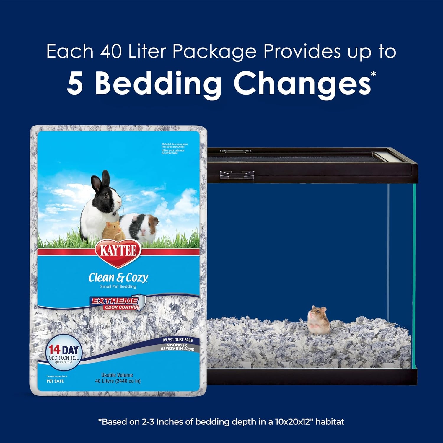 image:imageKaytee Clean amp Cozy Extreme Odor Control Hamster Bedding 130 Liters40 Liters