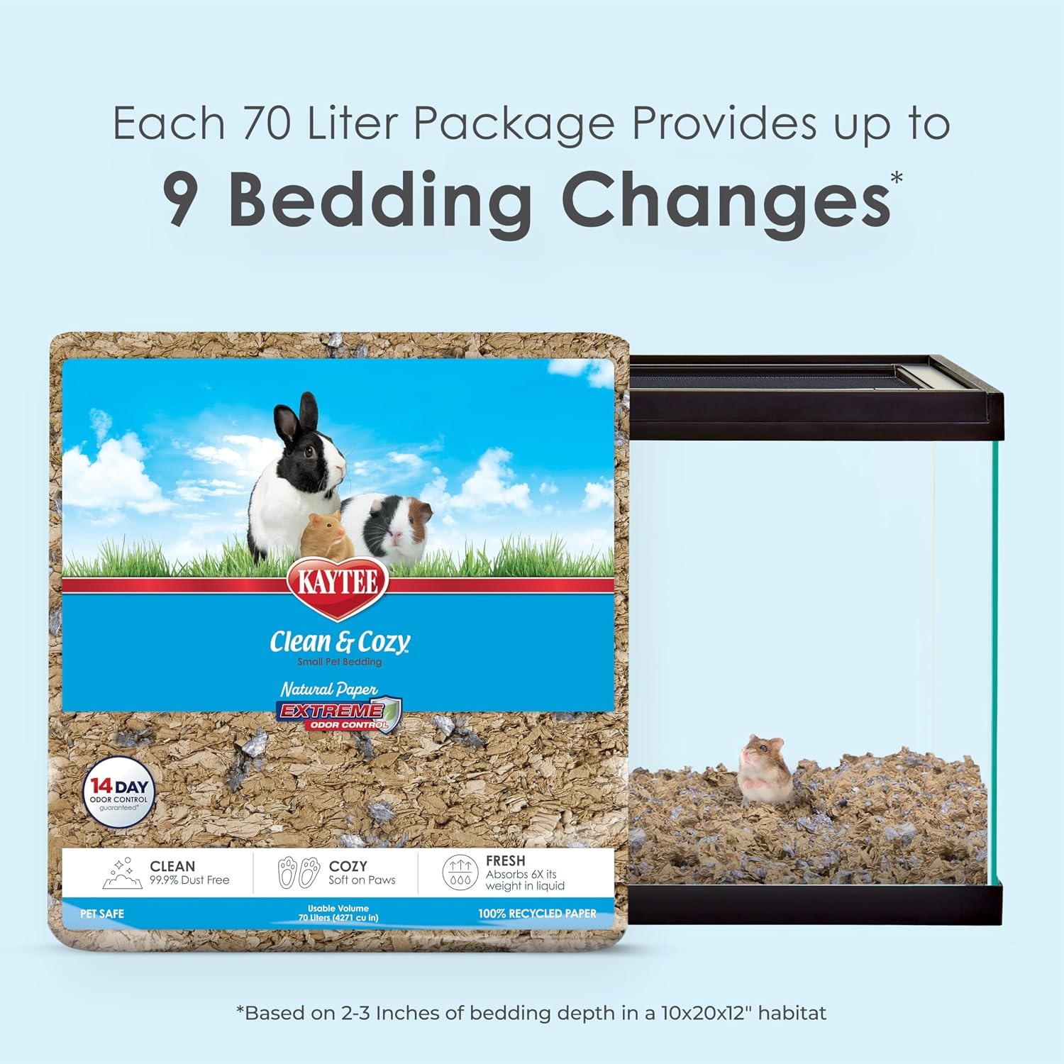 image:imageKaytee Clean amp Cozy Extreme Odor Control Hamster Bedding 130 Liters70 Liters