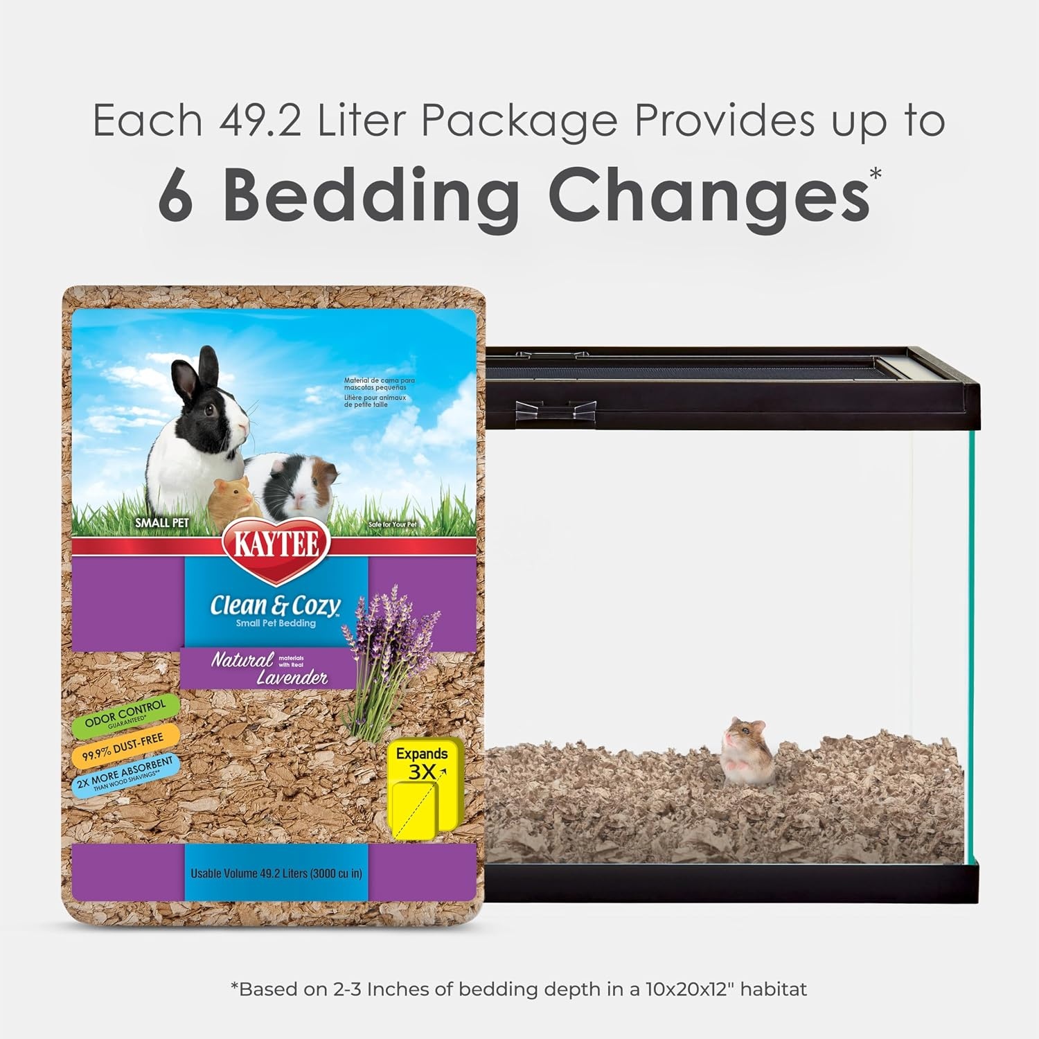 image:imageKaytee Clean amp Cozy Natural Bedding with Lavender 492 Liters492 Liter