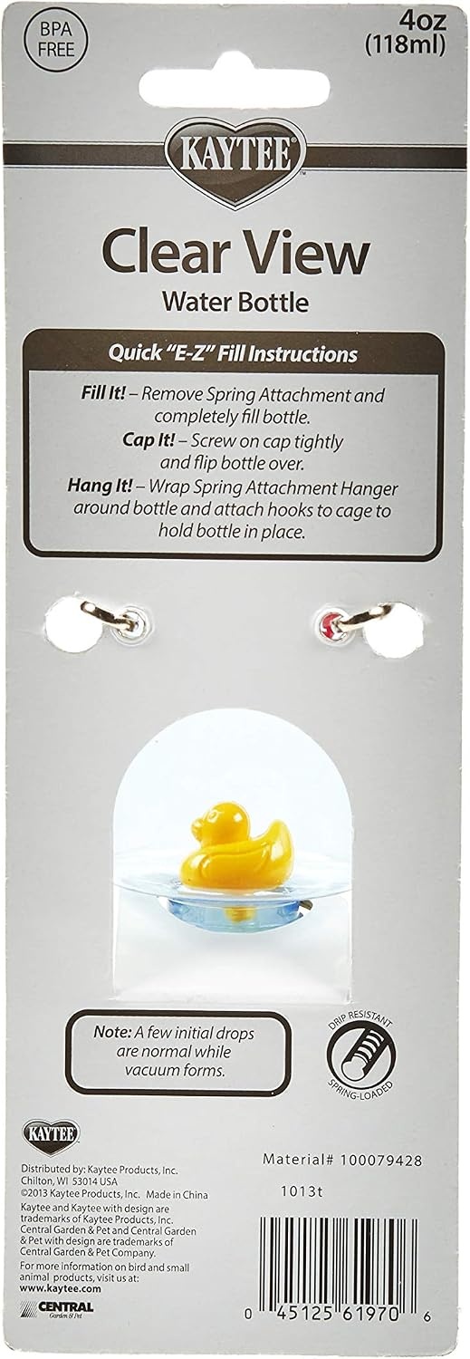 image:imageKaytee Clear View Water Bottle for Pet Rabbits Ferrets and Guinea Pigs 32 oz4 oz Pack of 1