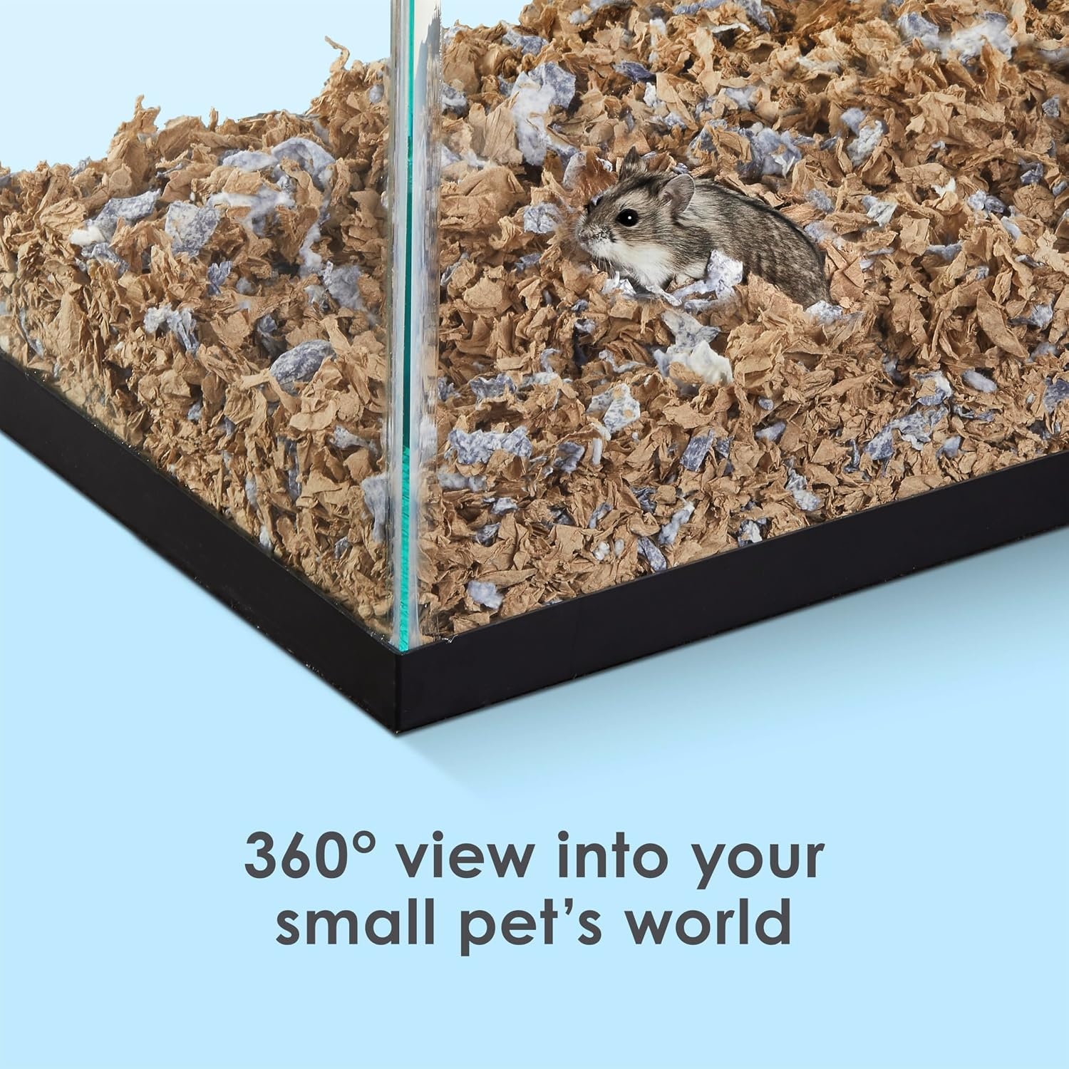 image:imageKaytee Clearview Home Bundle Glass Hamster Habitat Bedding 20 InchesTank wCover Bundle