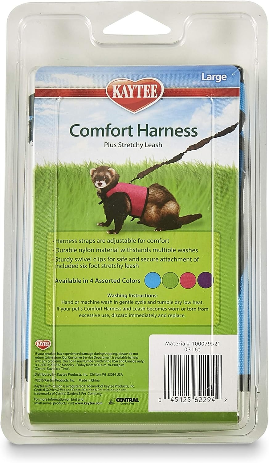 image:imageKaytee Comfort Harness amp Stretchy Leash MediumLarge Pack of 3