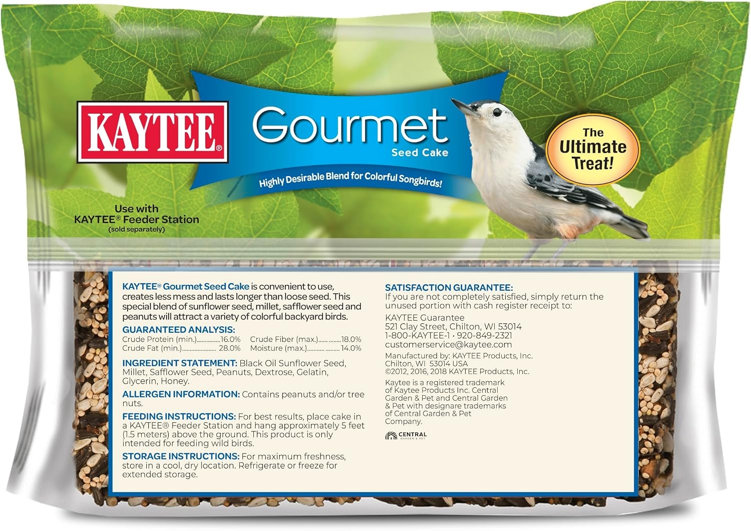 image:imageKaytee CornaPlenty Seed Cake Food for Wild Squirrels Chipmunks Rabbits amp Other Backyard Wildlife 25 Pounds 4 CountGourmet 4 Count
