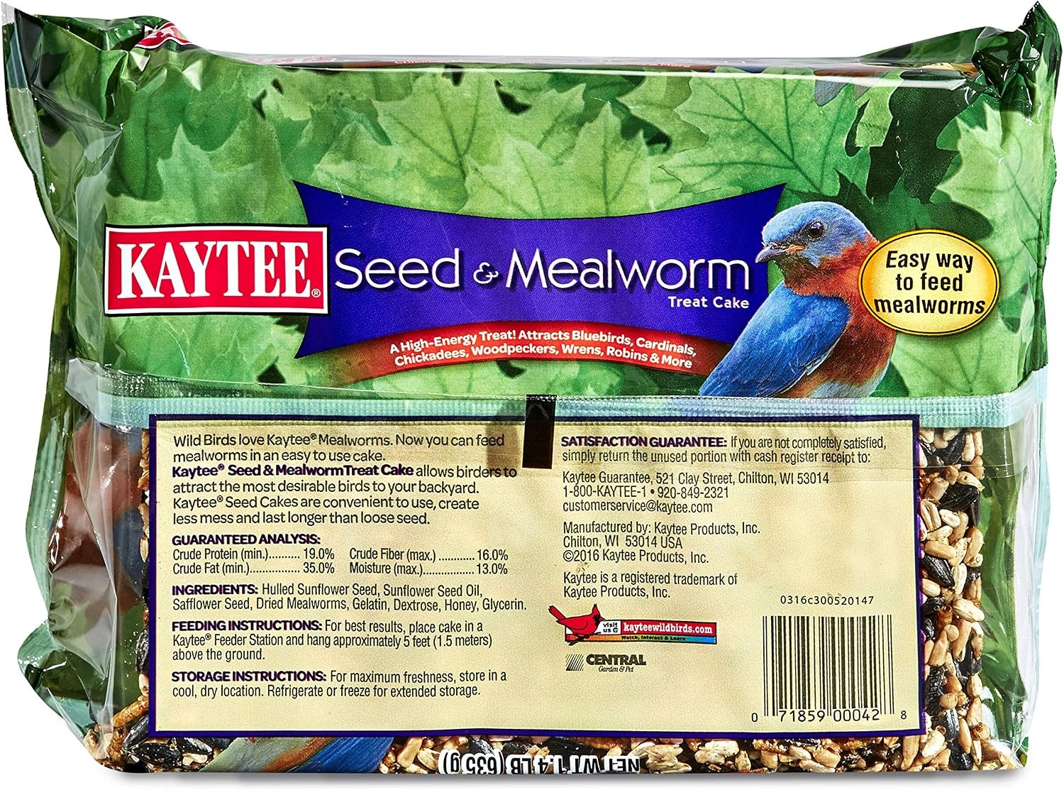 image:imageKaytee CornaPlenty Seed Cake Food for Wild Squirrels Chipmunks Rabbits amp Other Backyard Wildlife 25 Pounds14 Pound Pack of 1