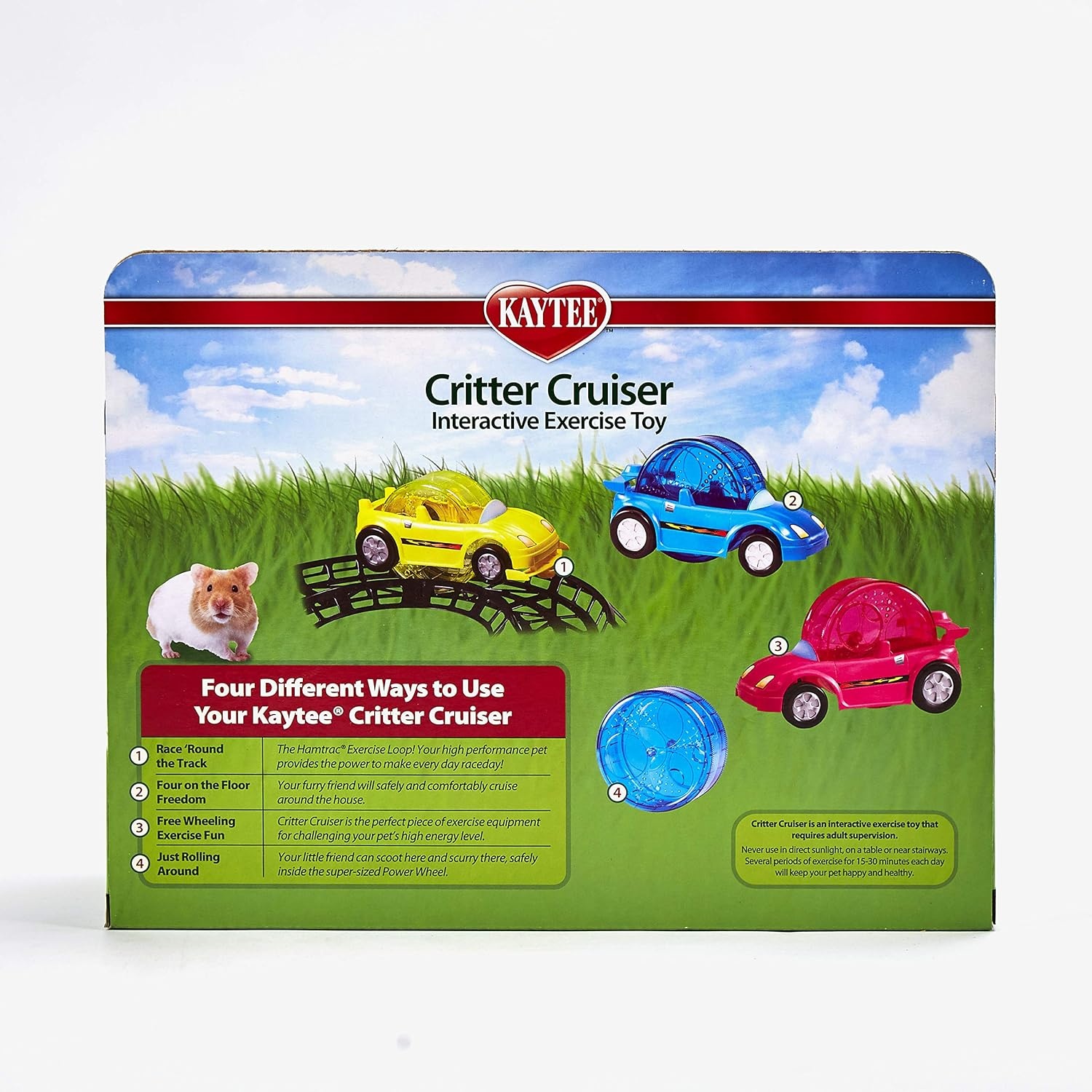 image:imageKaytee Critter Cruiser Pet Powered Exercise Car for Hamster and Gerbil120L x 58W x 90H