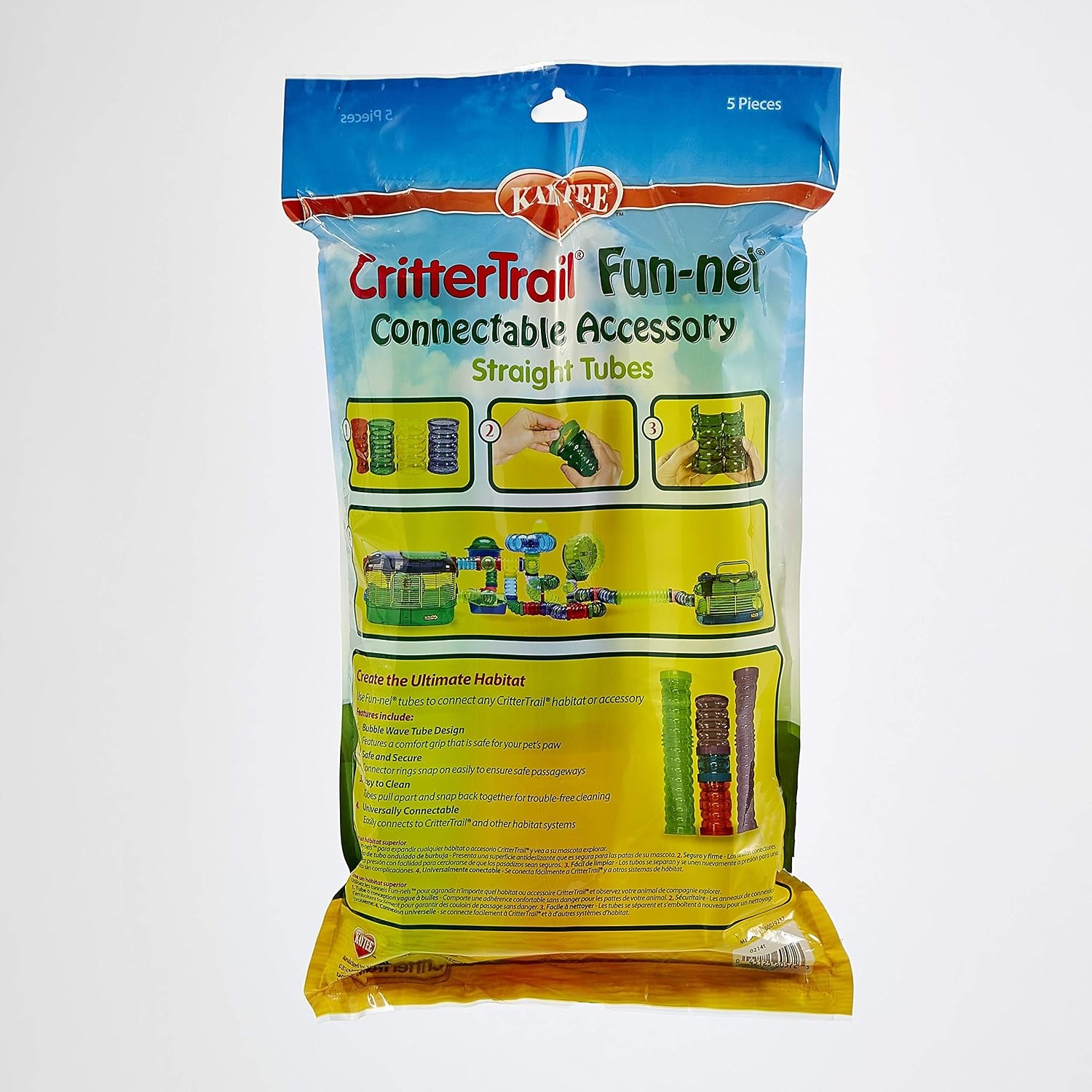 image:imageKaytee CritterTrail Funnel Builders Pack Straight Hamster Tubes5Pack Straight Tubes Kit
