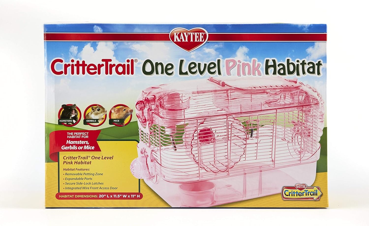 image:imageKaytee CritterTrail Pink Habitat for Pet Mice Dwarf Hamsters Hamsters or Gerbils200L x 115W x 110H