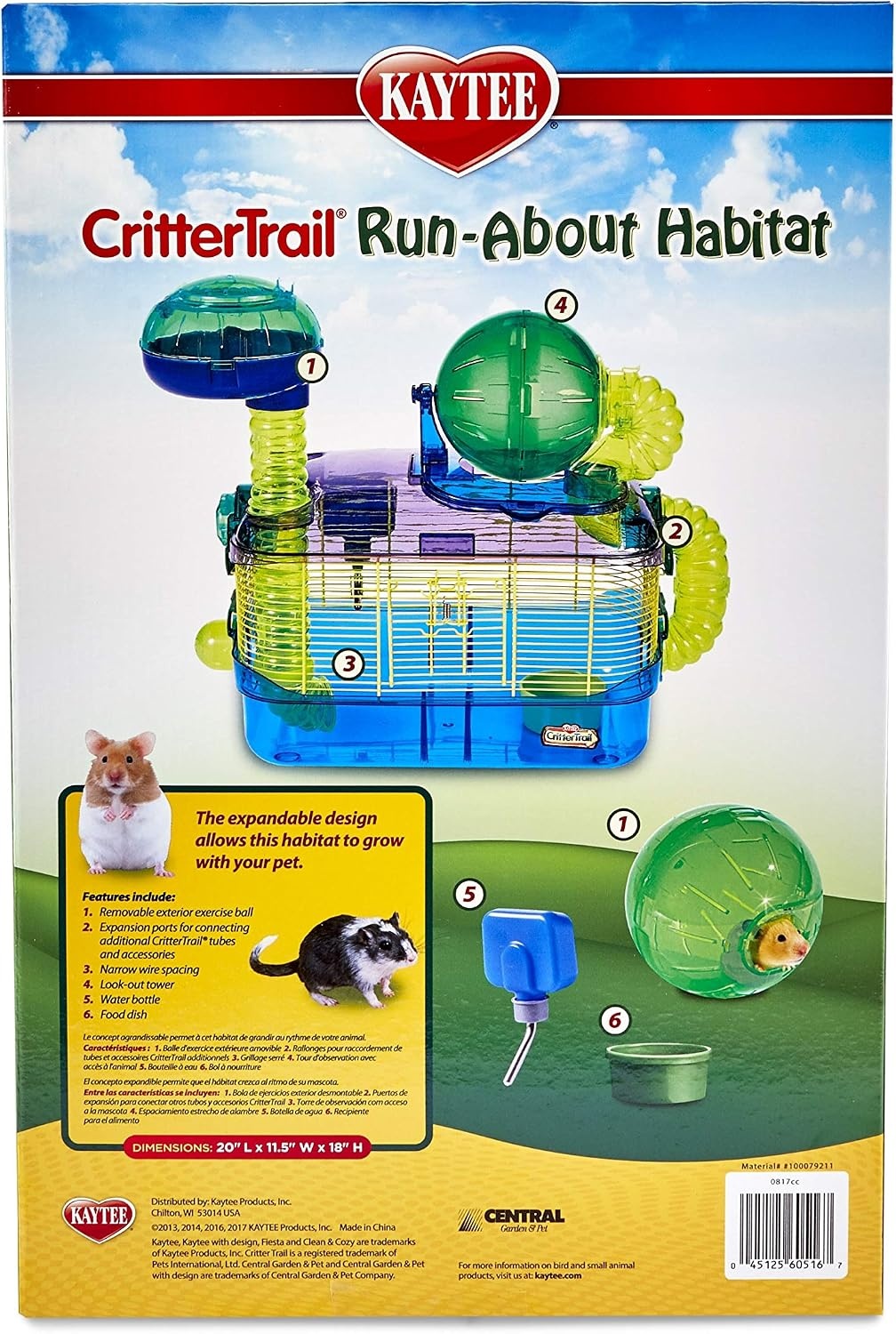 image:imageKaytee CritterTrail RunAbout Habitat for Pet Hamsters Gerbils Mice and Other Small AnimalsBlue