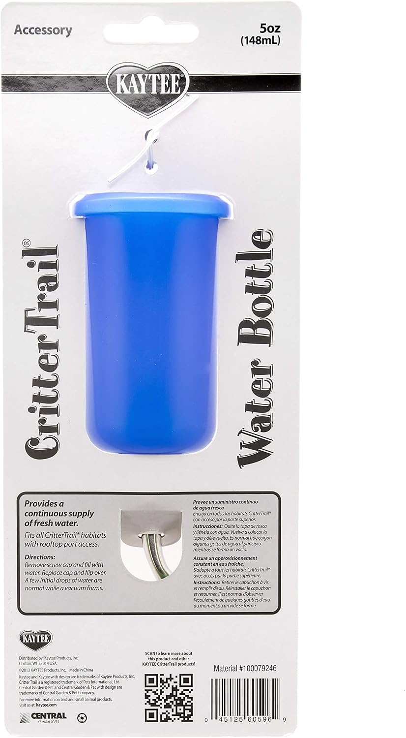 image:imageKaytee CritterTrail Water Bottle for Pet Hamsters Mice and Gerbils 5 ozBlue5 oz Pack of 2