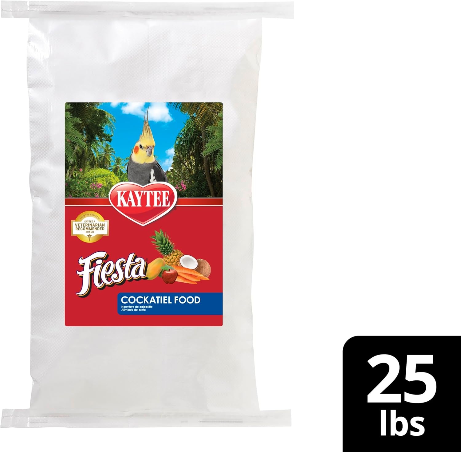 image:imageKaytee Fiesta Cockatiel Bird Food Nutritious Fun Blend 25 Pounds25 Pound Pack of 1