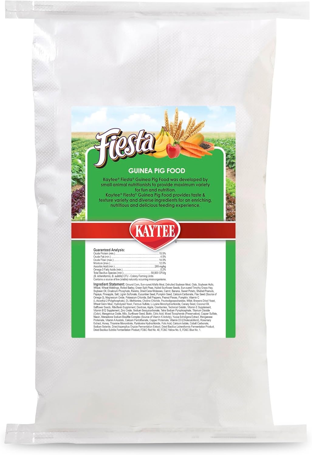 image:imageKaytee Fiesta Guinea Pig Food Nutritious Blend 25 Pounds25 Pound Pack of 1