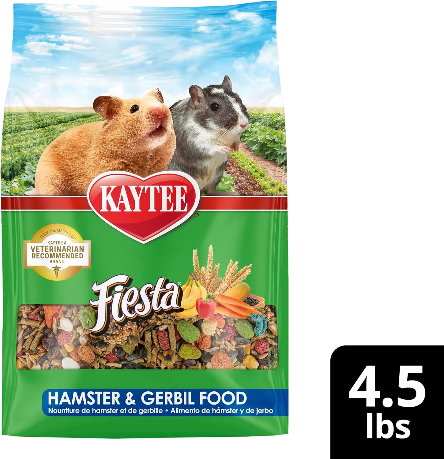 image:imageKaytee Fiesta Hamster amp Gerbil Food Nutritious and Fun Blend Supports Dental Health and Digestion 25 pounds45 Pound Pack of 1