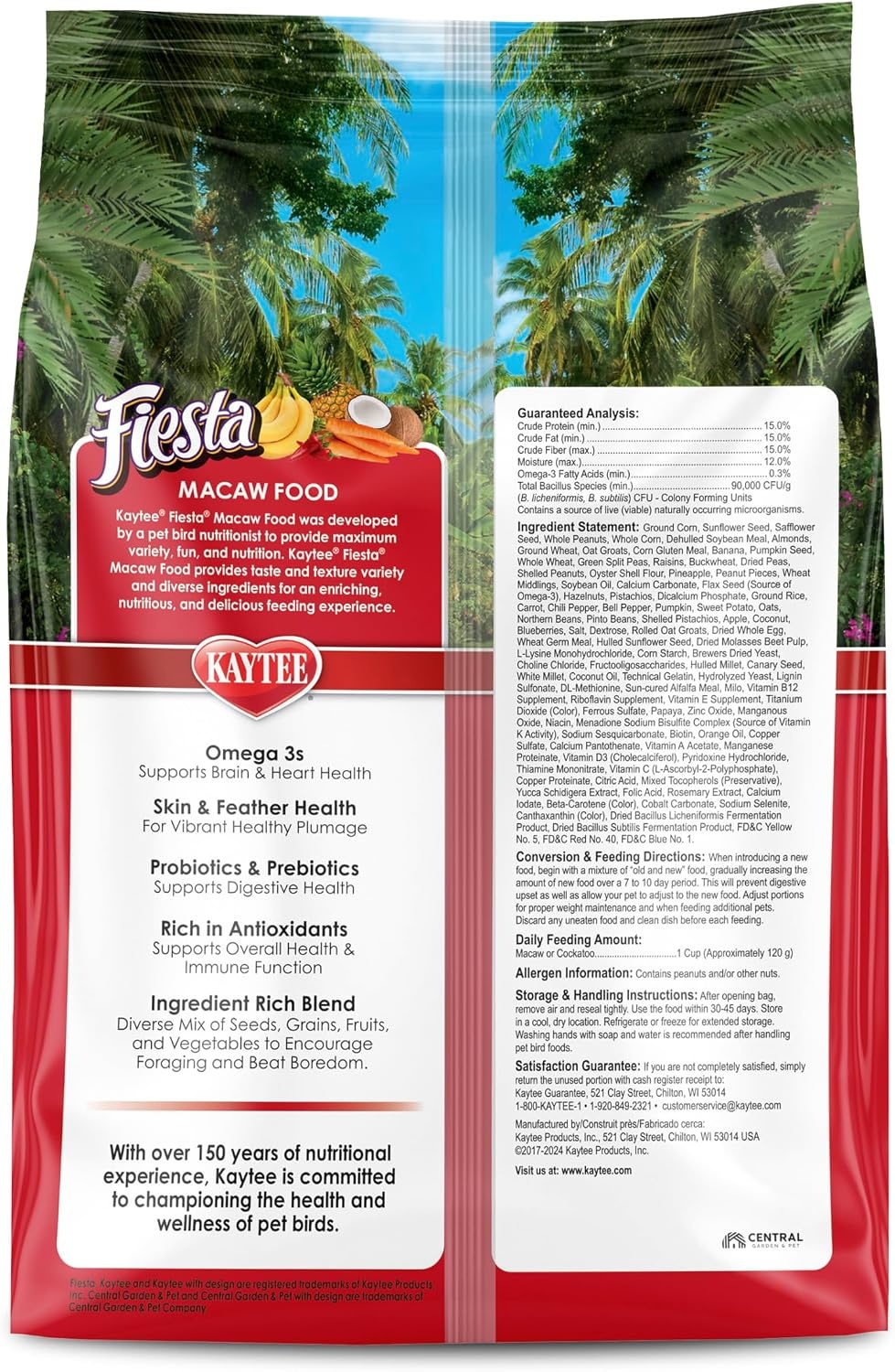 image:imageKaytee Fiesta Macaw Food Nutritious and Fun Blend 45 Pounds45 Pound Pack of 1