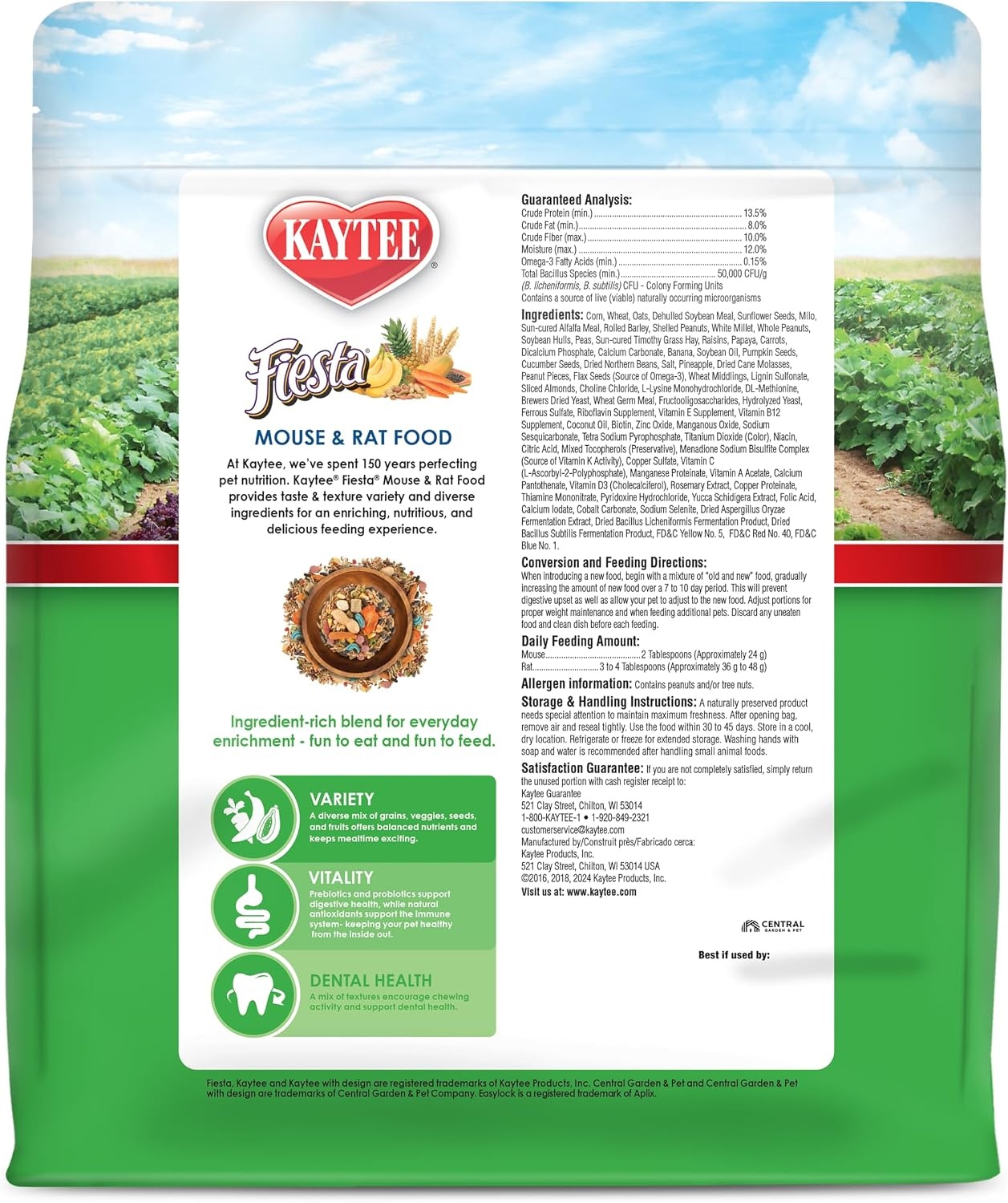 image:imageKaytee Fiesta Mouse amp Rat Food Nutritious Blend 45 Pounds45 Pound Pack of 1