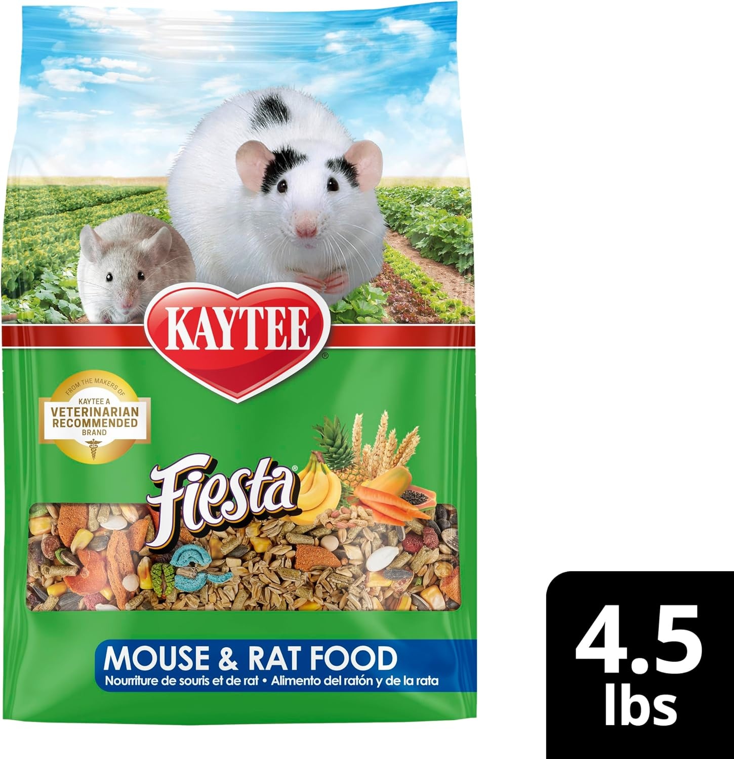 image:imageKaytee Fiesta Mouse amp Rat Food Nutritious Blend 45 Pounds45 Pound Pack of 6