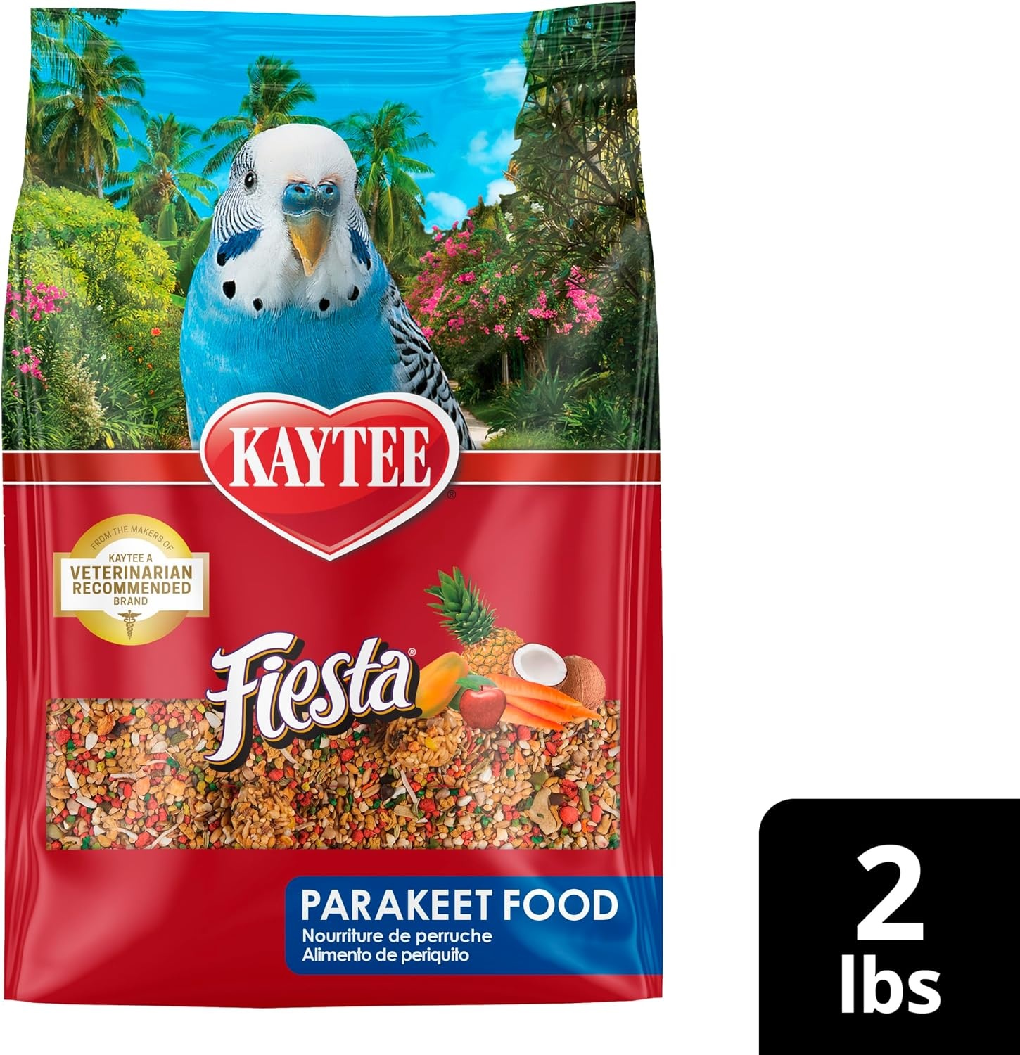 image:imageKaytee Fiesta Parakeet Food Nutritious and Fun Blend 2 Pounds2 Pound Pack of 2