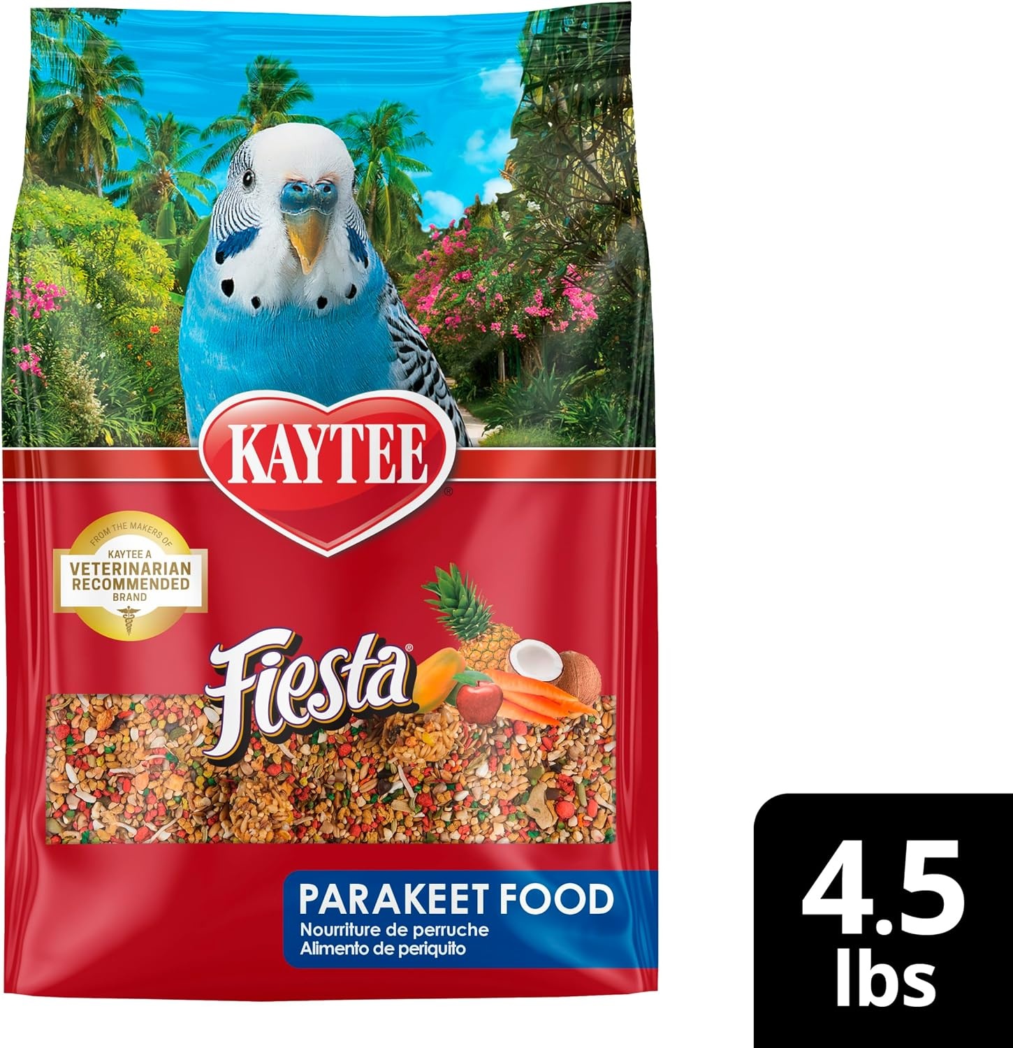 image:imageKaytee Fiesta Parakeet Food Nutritious and Fun Blend 2 Pounds45 Pound Pack of 1