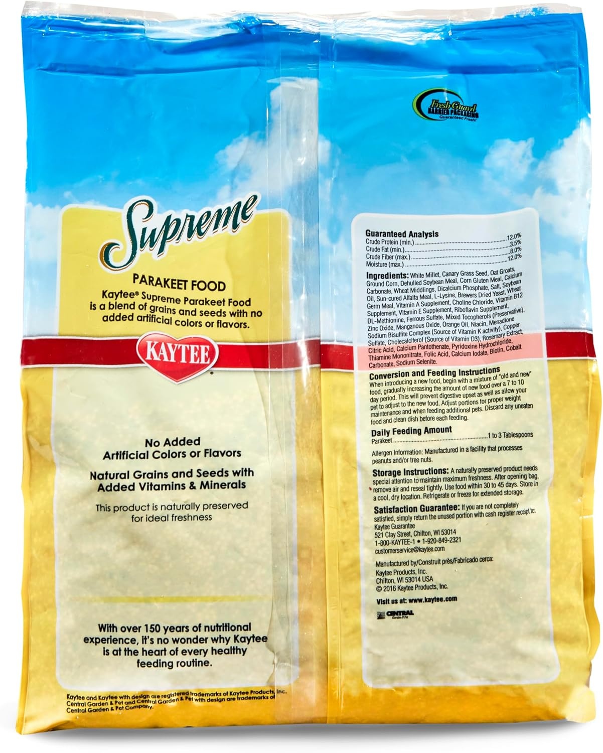 image:imageKaytee Fiesta Parakeet Food Nutritious and Fun Blend 2 Pounds5 Pound Pack of 1
