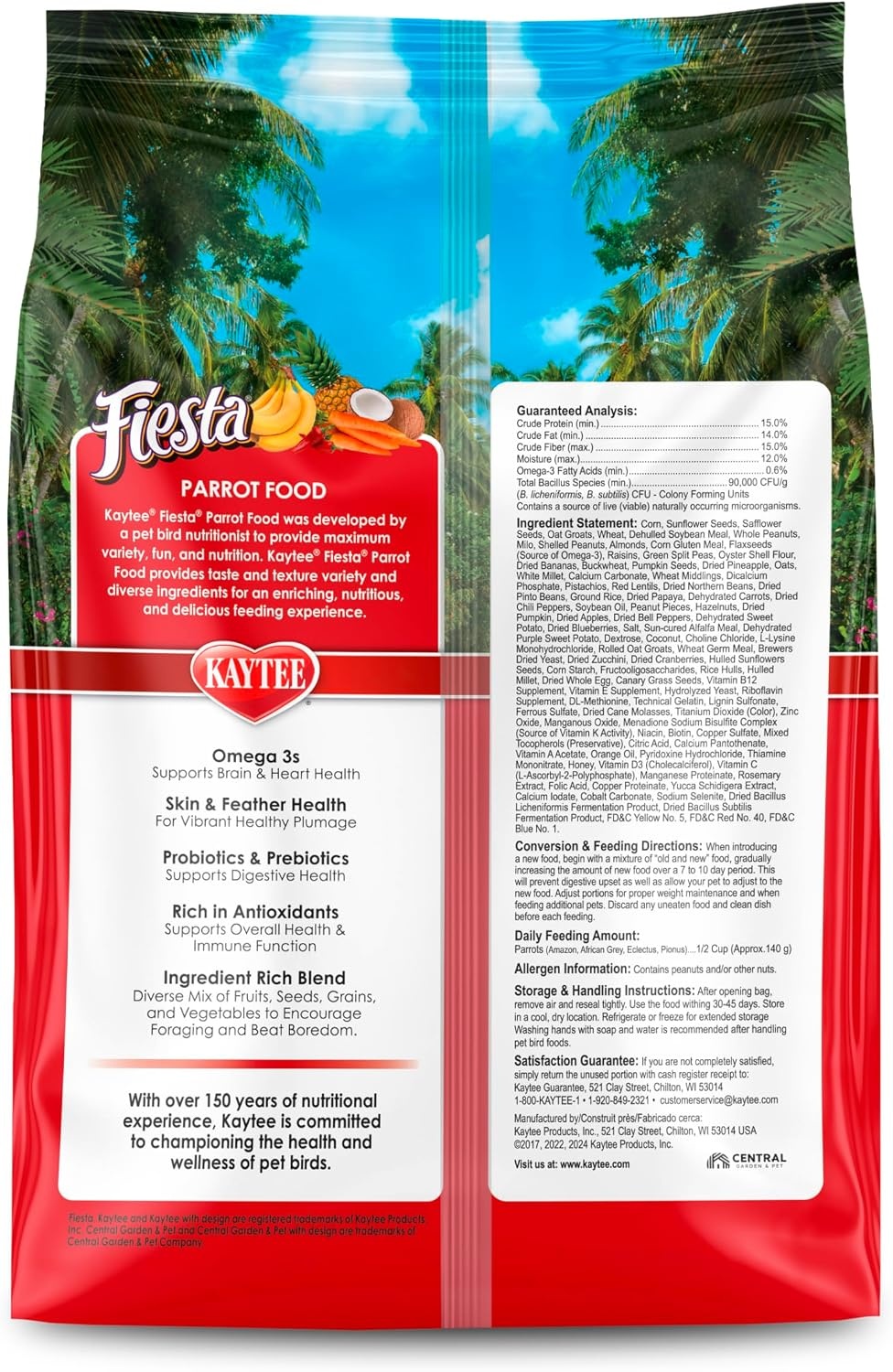 image:imageKaytee Fiesta Parrot Food for Large Birds 25 Pounds45 Pound Pack of 1