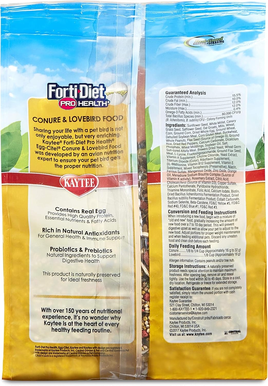 image:imageKaytee FortiDiet Pro Health EggCite Pet Conure amp Lovebird Food 3 PoundSeed