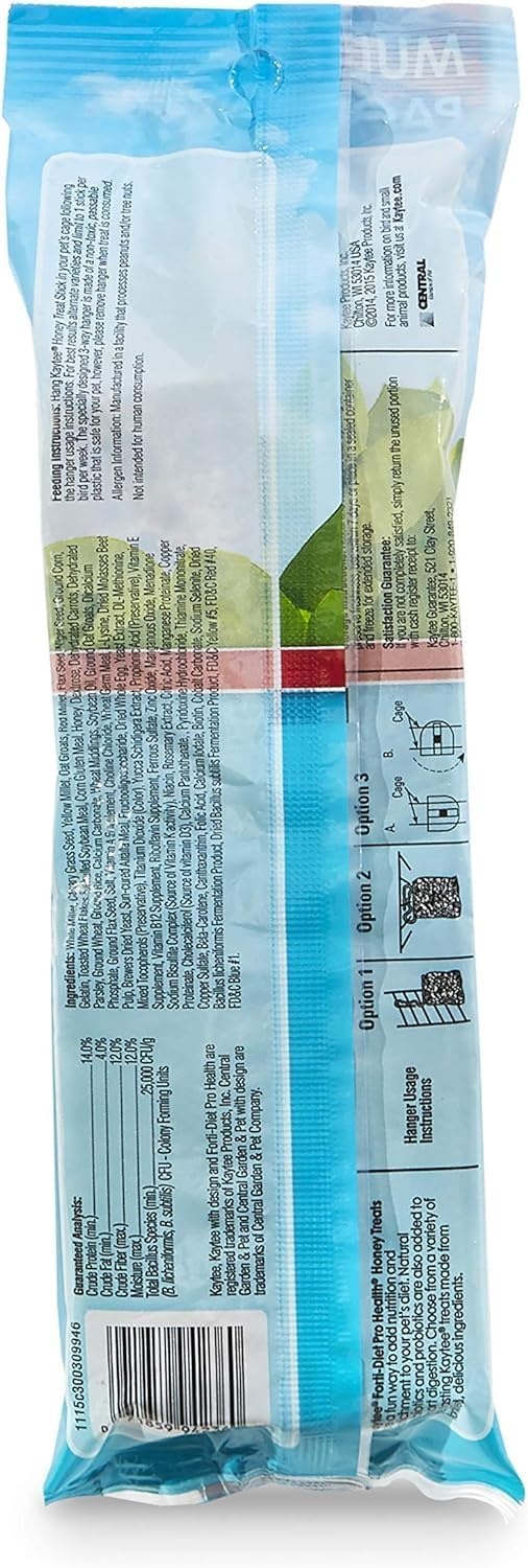 image:imageKaytee FortiDiet Pro Health Honey Pet Bird Treat Sticks For Parakeets 2 Bars 7 Ounce7 Ounce Pack of 2