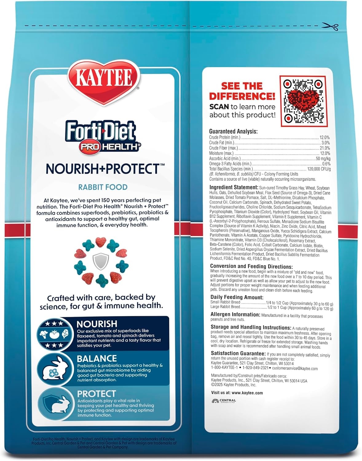 image:imageKaytee FortiDiet Pro Health NourishProtect Adult Rabbit Food 20 lb5 Pound Pack of 1
