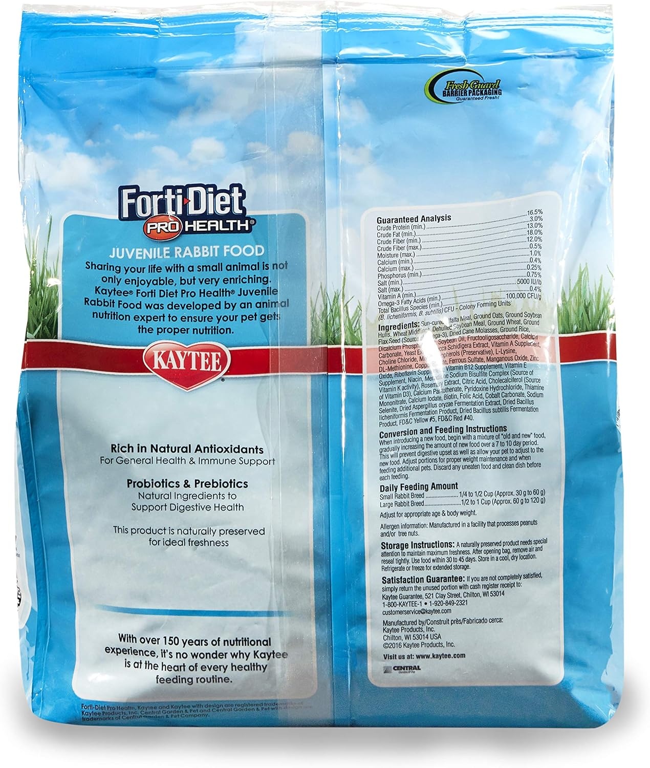 image:imageKaytee FortiDiet Pro Health NourishProtect Juvenile Rabbit Food Comprehensive Nutrition Backed by Science Digestive Health Immune Support 3 Pounds5 Pound Pack of 1