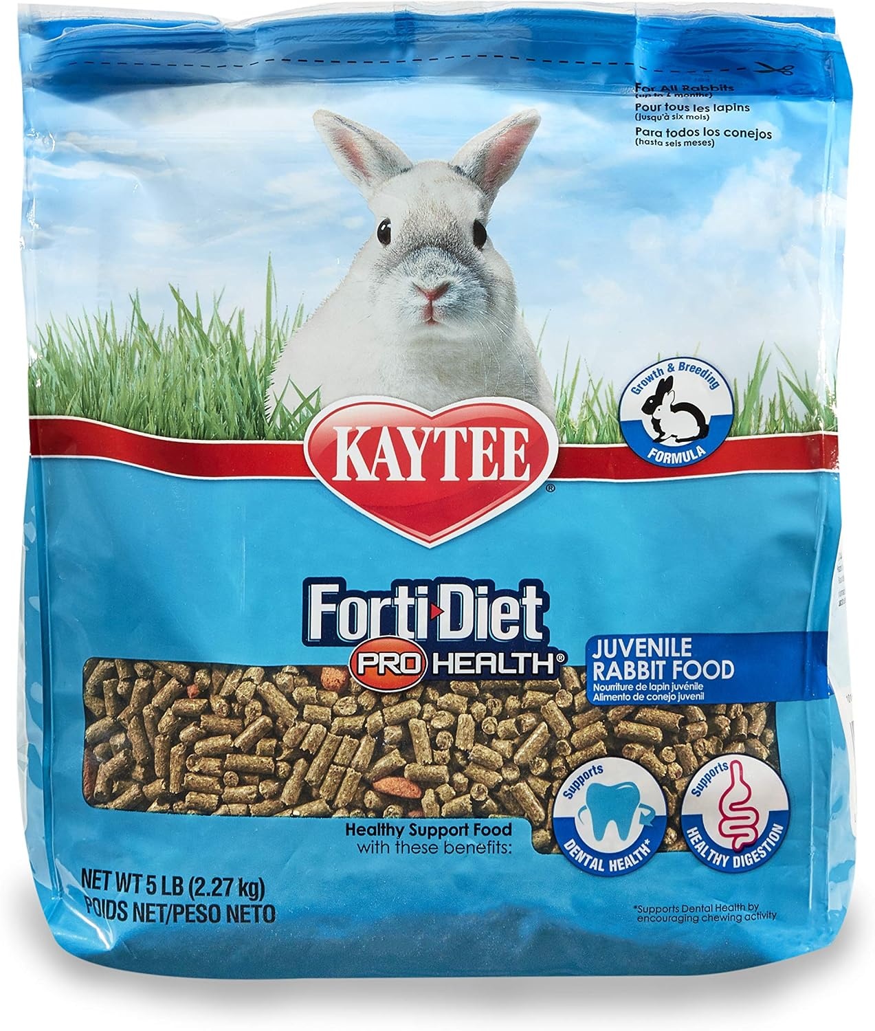 image:imageKaytee FortiDiet Pro Health NourishProtect Juvenile Rabbit Food Comprehensive Nutrition Backed by Science Digestive Health Immune Support 3 Pounds5 Pound Pack of 2