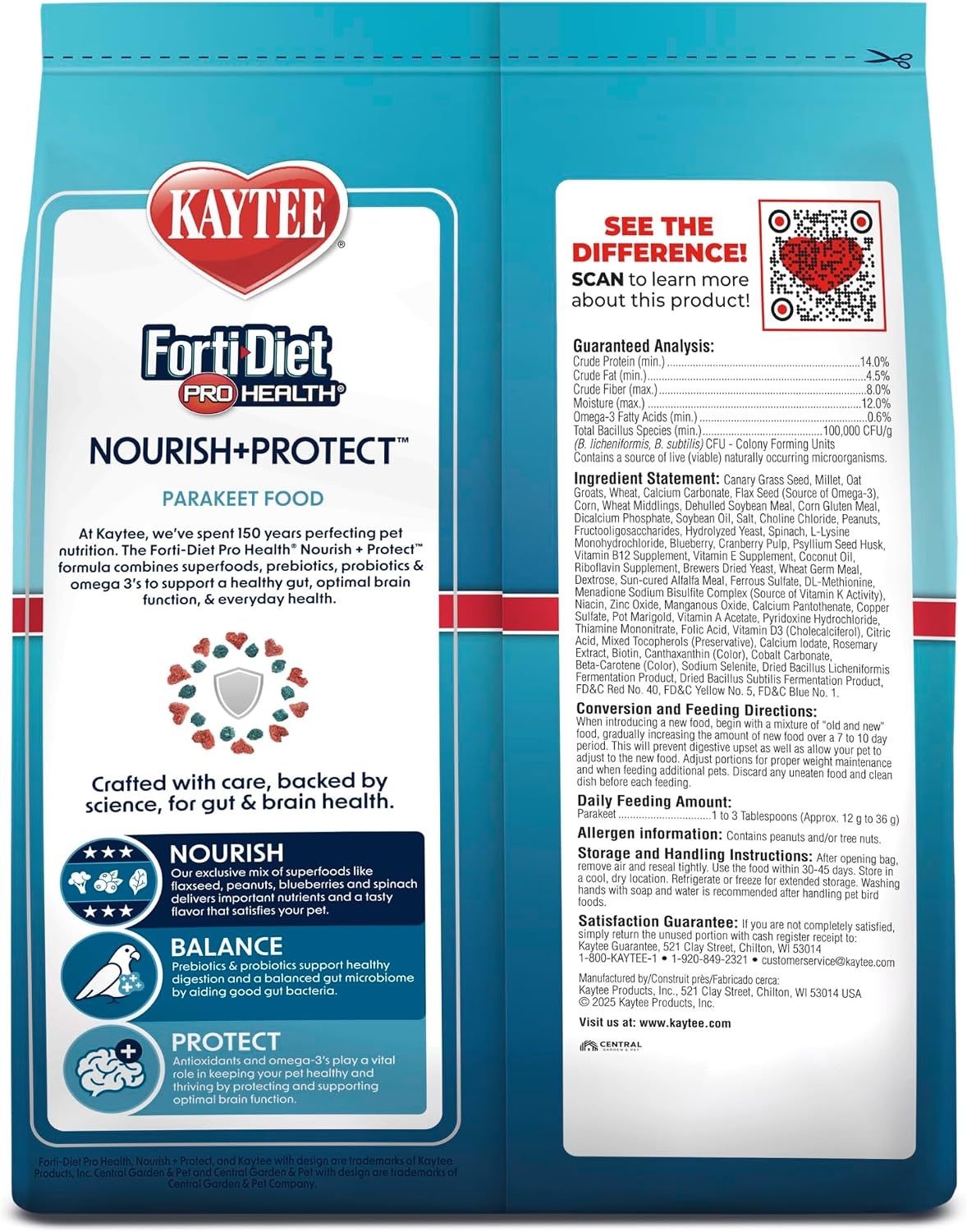image:imageKaytee FortiDiet Pro Health NourishProtect Parakeet Food 4 Pounds32 Ounce Pack of 1