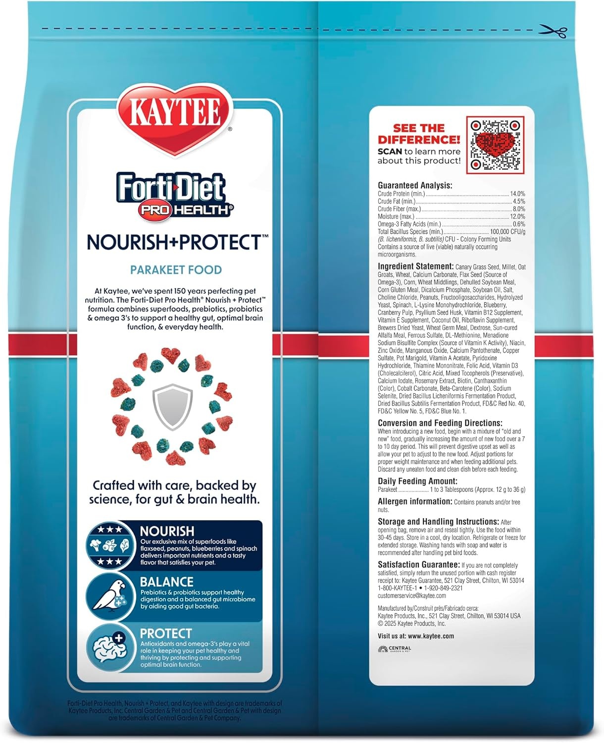 image:imageKaytee FortiDiet Pro Health NourishProtect Parakeet Food 4 Pounds64 Ounce Pack of 1