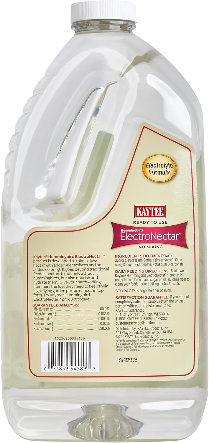 image:imageKaytee Hummingbird ElectroNectar Wild Bird Food Ready to Use 64 Ounces64 Fl Oz Pack of 1