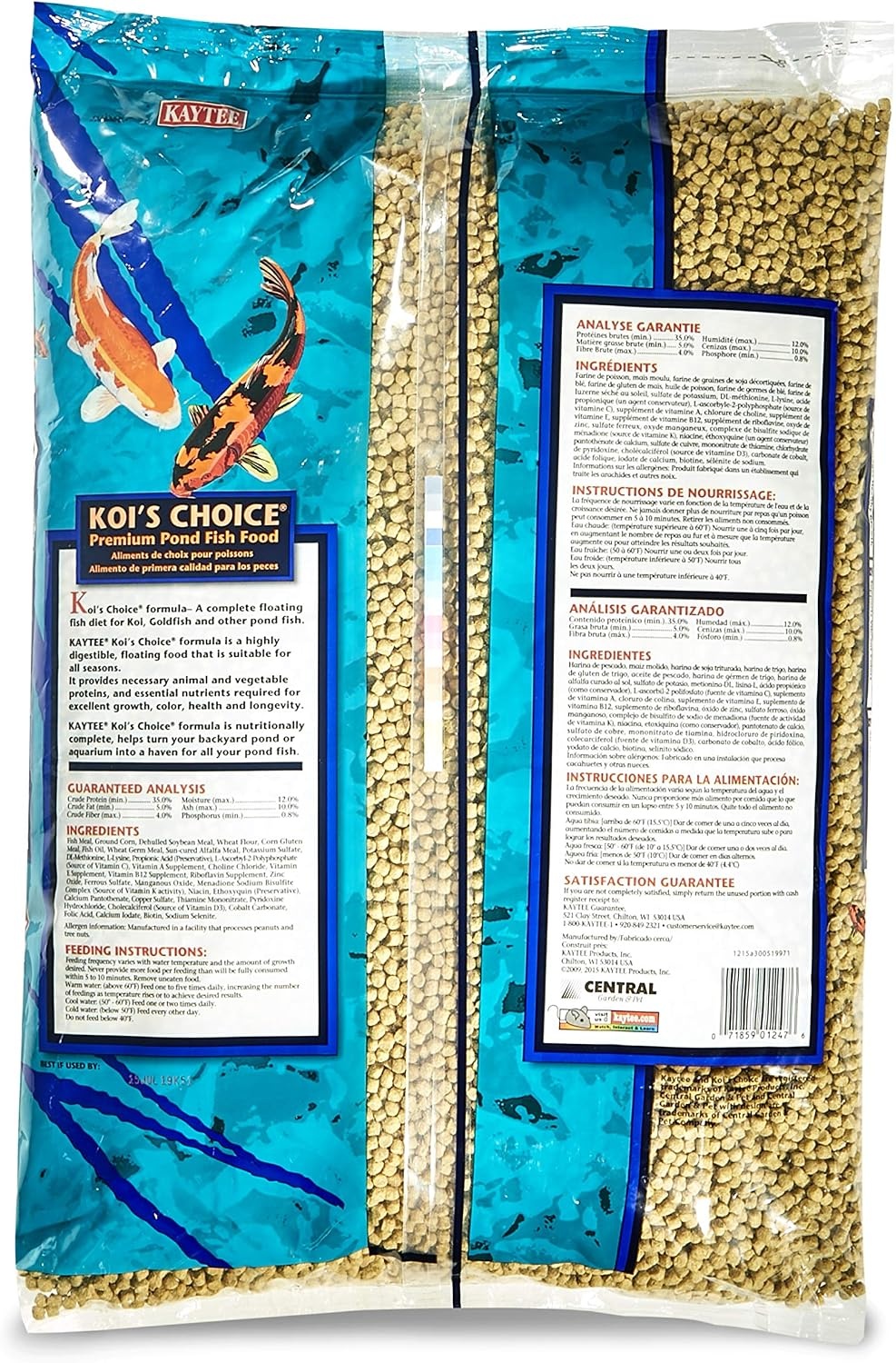 image:imageKaytee Kois Choice Floating Fish Food for Koi Goldfish amp Pond Fish10 Pound Pack of 2