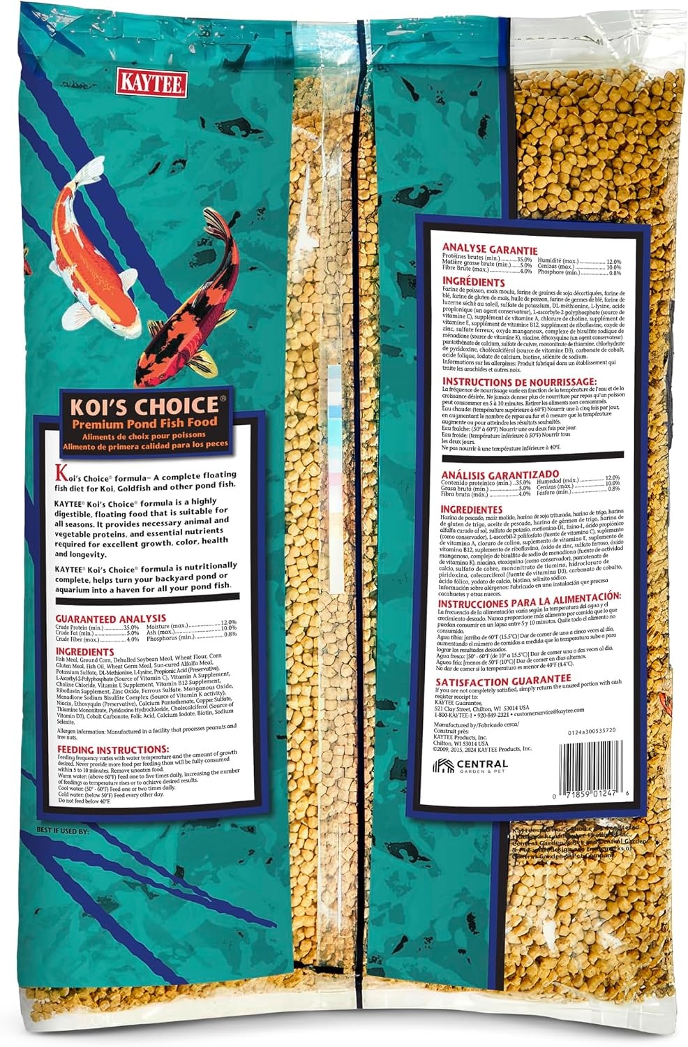 image:imageKaytee Kois Choice Floating Fish Food for Koi Goldfish amp Pond Fish10 Pound Pack of 2