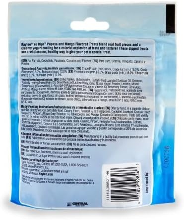 image:imageKaytee Mango Flavored Yogurt Dipped Papaya Treats For All Pet Birds 25Oz Bag25 Ounce Pack of 1