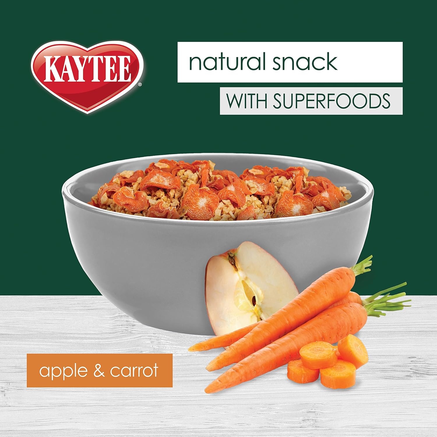 image:imageKaytee Natural Snack with Superfoods For Pet Guinea Pigs Rabbits Hamsters and Other Small Animals Apple amp Carrot 25 Ounces25 Ounce Pack of 2