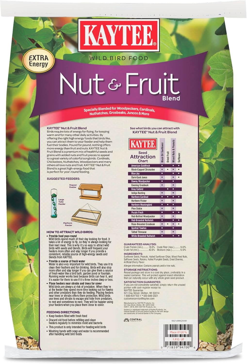 image:imageKaytee Nut amp Fruit Wild Bird Seed 5 lb20 Pound Pack of 1