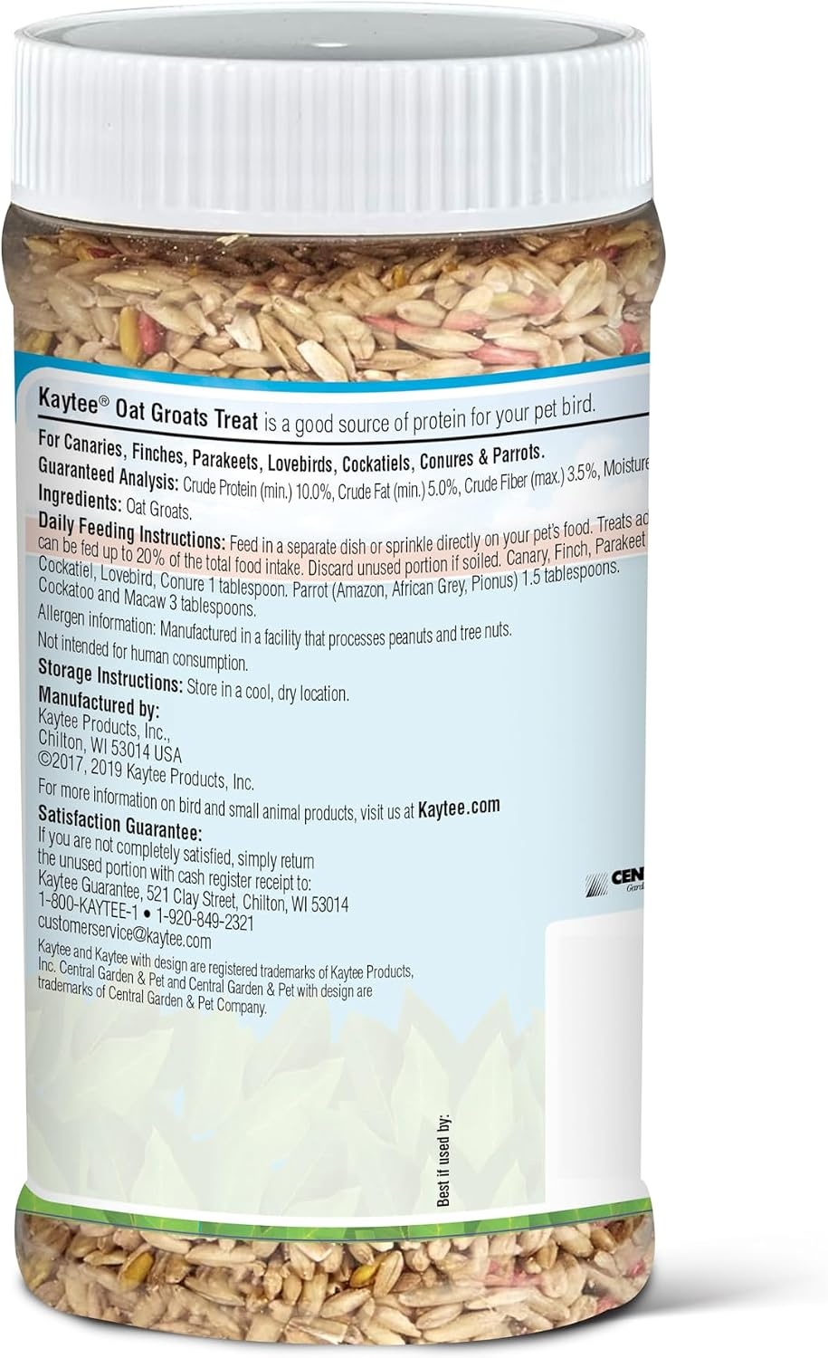 image:imageKaytee Oat Groats Treat Jar for Pet Birds 11 Ounces11 Ounce Pack of 2