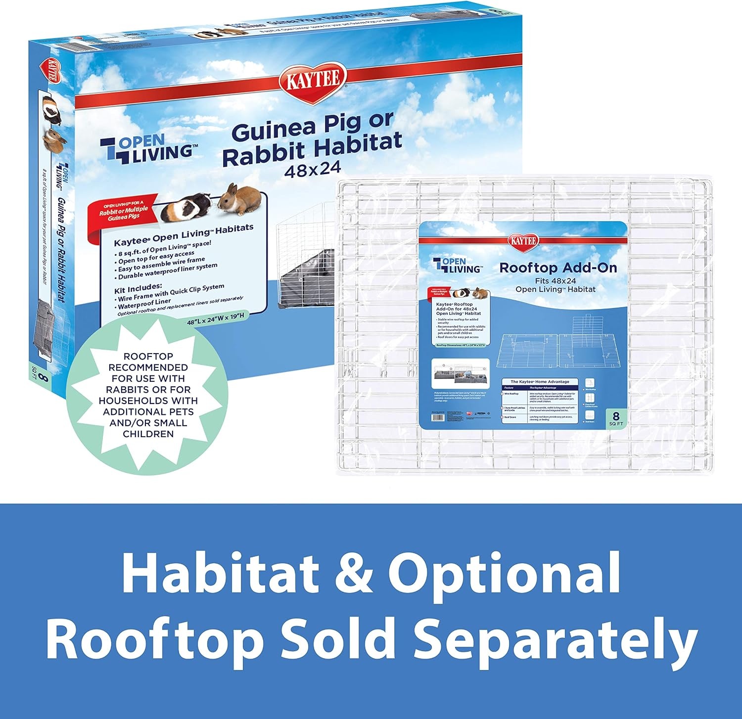 image:imageKaytee Open Living Pet Guinea Pig or Rabbit Habitat Replacement Liner 48 x 24480L x 240W x 01H