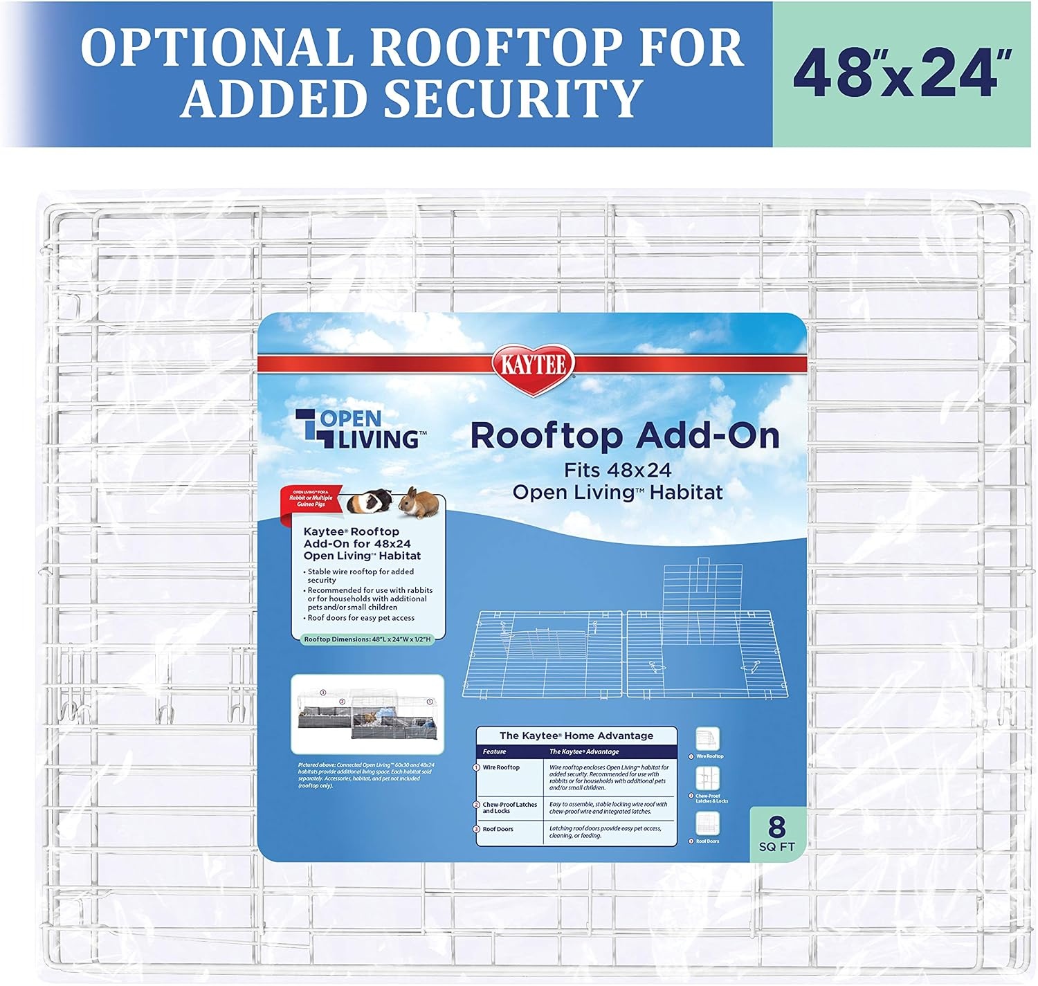 image:imageKaytee Open Living Pet Guinea Pig or Rabbit Habitat Replacement Liner 48 x 24480L x 240W x 02H