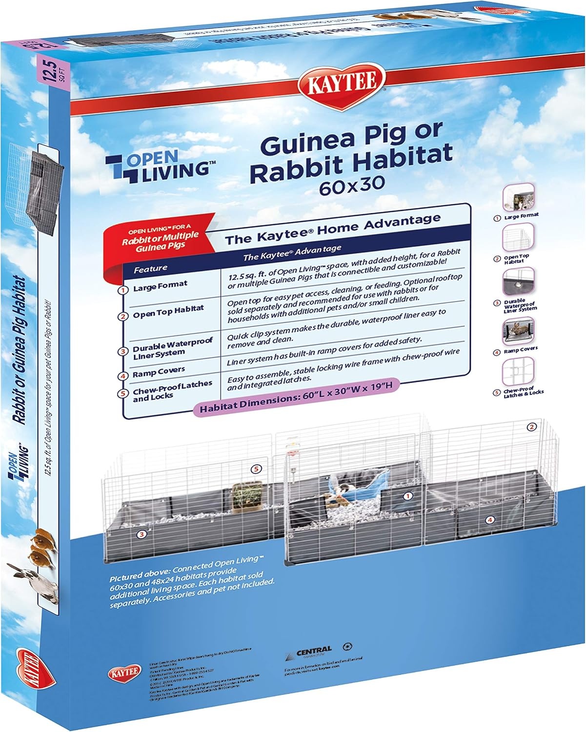image:imageKaytee Open Living Pet Guinea Pig or Rabbit Habitat Replacement Liner 48 x 24600L x 300W x 190H